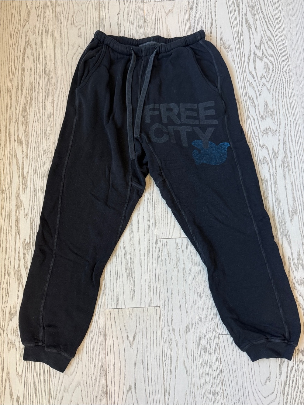 freecity Black Kids Jogger Sweatpants with Logo Patch